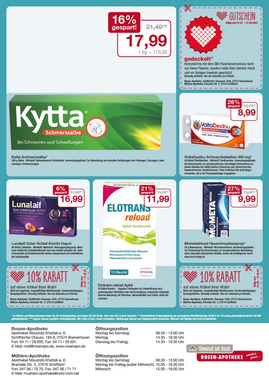 Flyer mit den Juli-und August-Angeboten Flyer mit den Juli-und August-Angeboten
